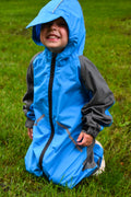 L-Bow Rain-Bow Rain Suit blue fully waterproof kids rain suit child playing outside