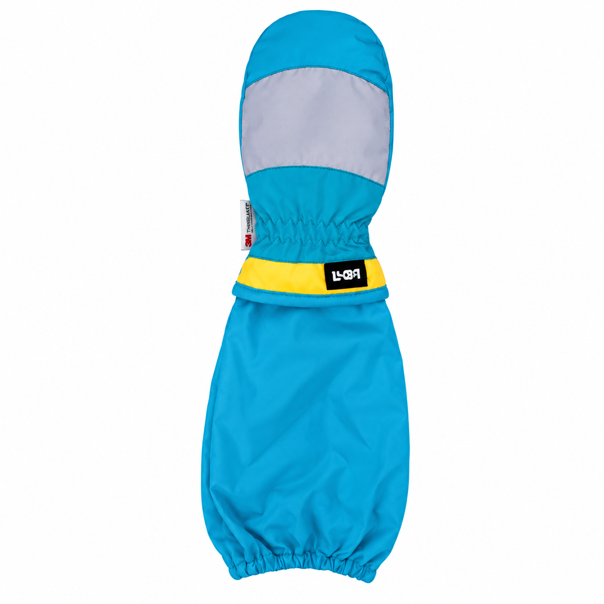 L-Bow Neon Lights Mitten kids winter mitten teal