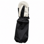 Soft goat leather palm and thumb on black L-Bow North Star kids winter mitten