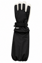 Black L-Bow North Star kids winter glove in size X-Large with goat leather fingertip caps