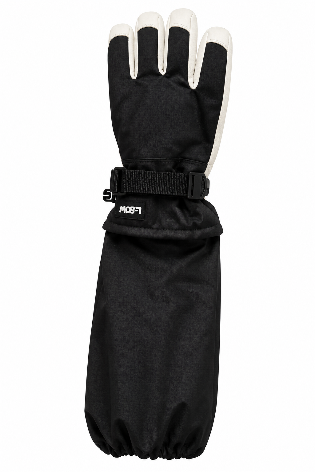 Black L-Bow North Star kids winter glove in size X-Large with goat leather fingertip caps