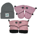 Pink Infant Winter Bundle with Gray Hat