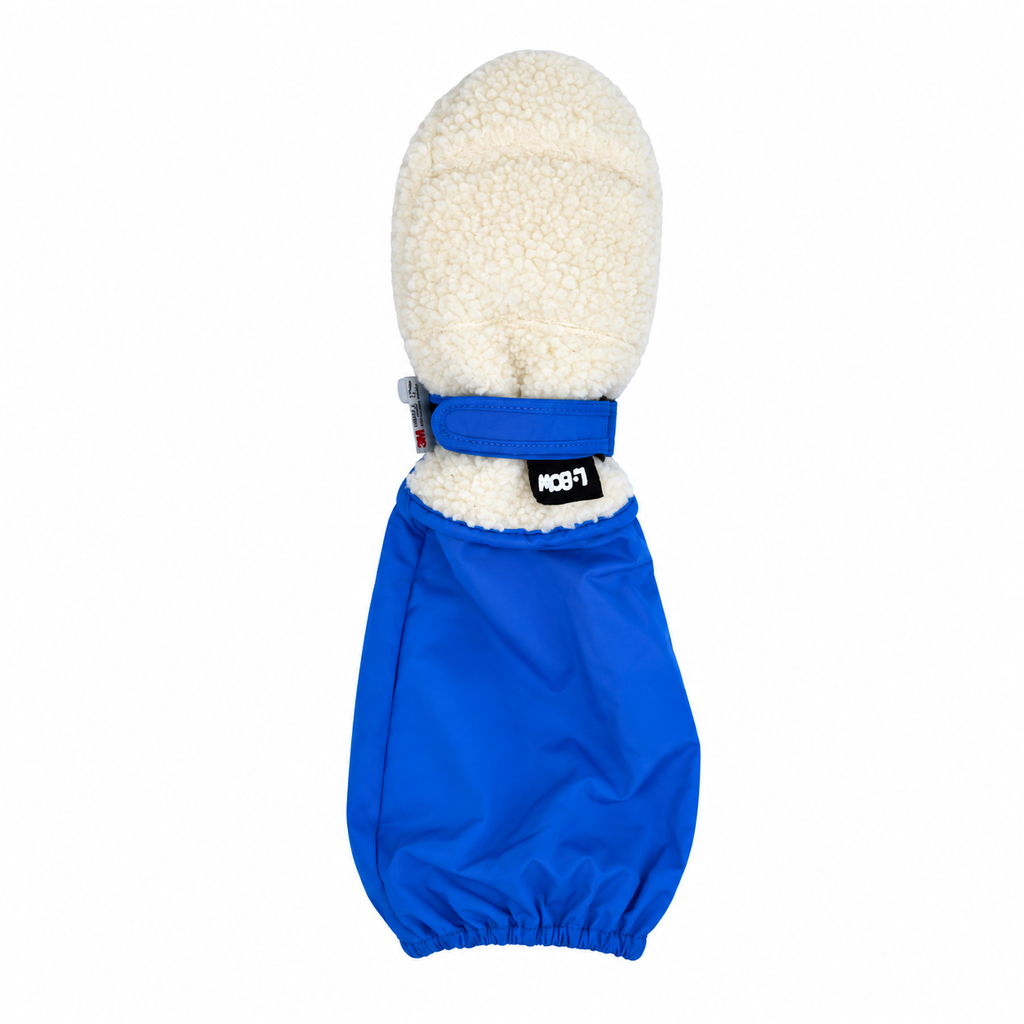 L-Bow Sherpa Mitten sherpa exterior shell kids winter mitten blue