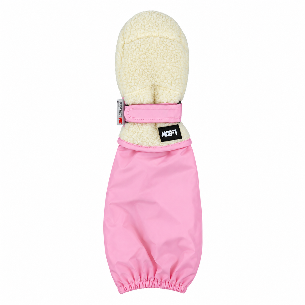 L-Bow Sherpa Mitten sherpa exterior shell kids winter mitten pink