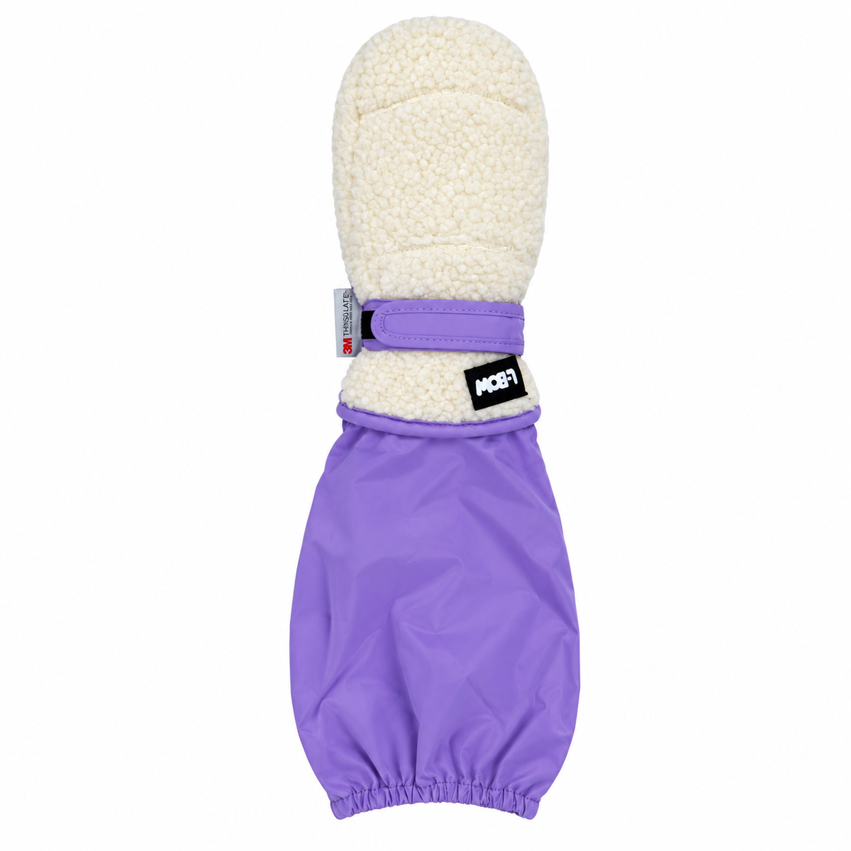 L-Bow Sherpa Mitten sherpa exterior shell kids winter mitten purple