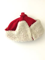 Load image into Gallery viewer, L-Bow Boy&#39;s Aviator Sherpa Lined Red Fleece Hat
