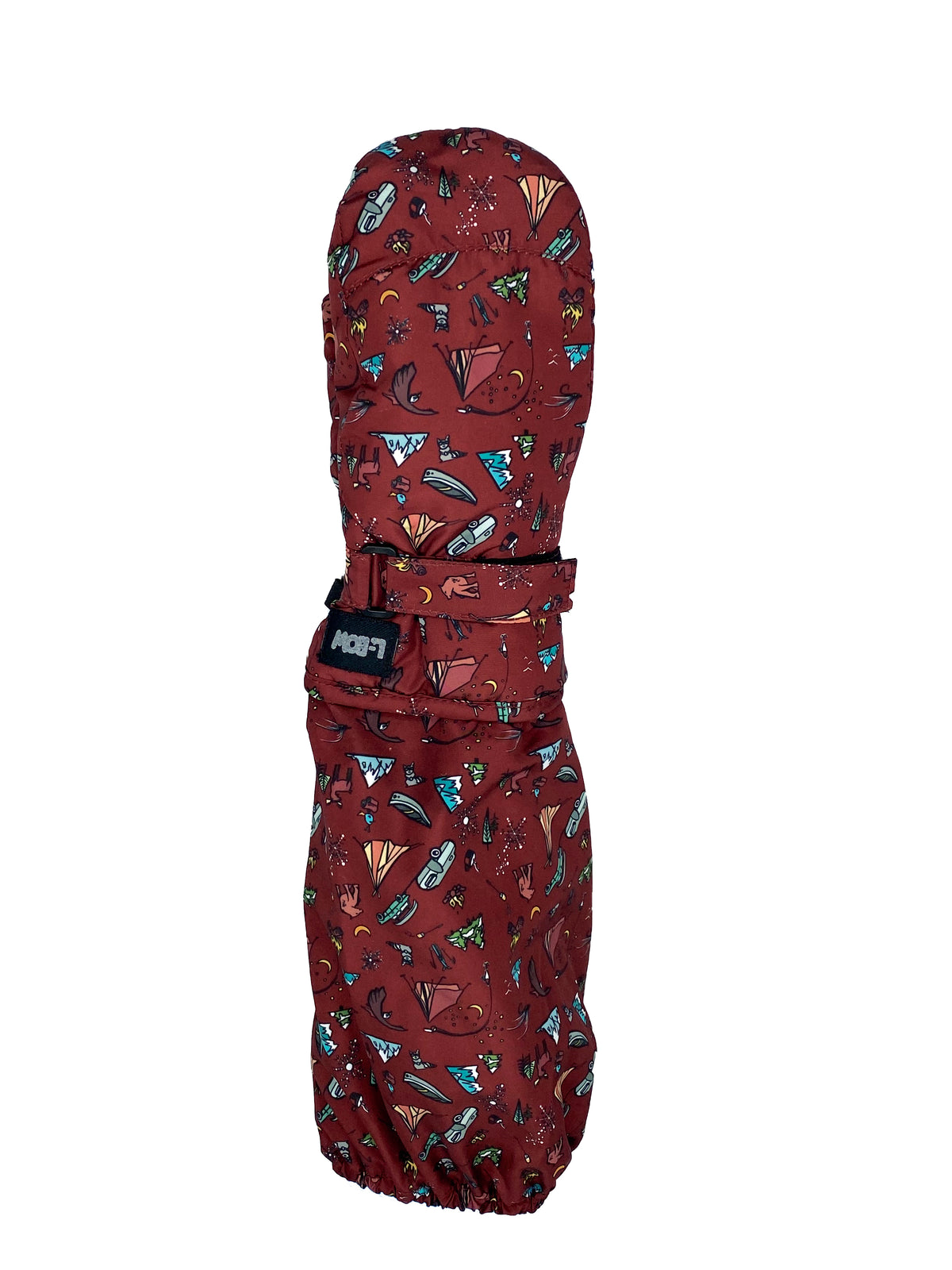 L-Bow Carly Jo Winter Camp Mitten kids winter mitten navy black burgundy
