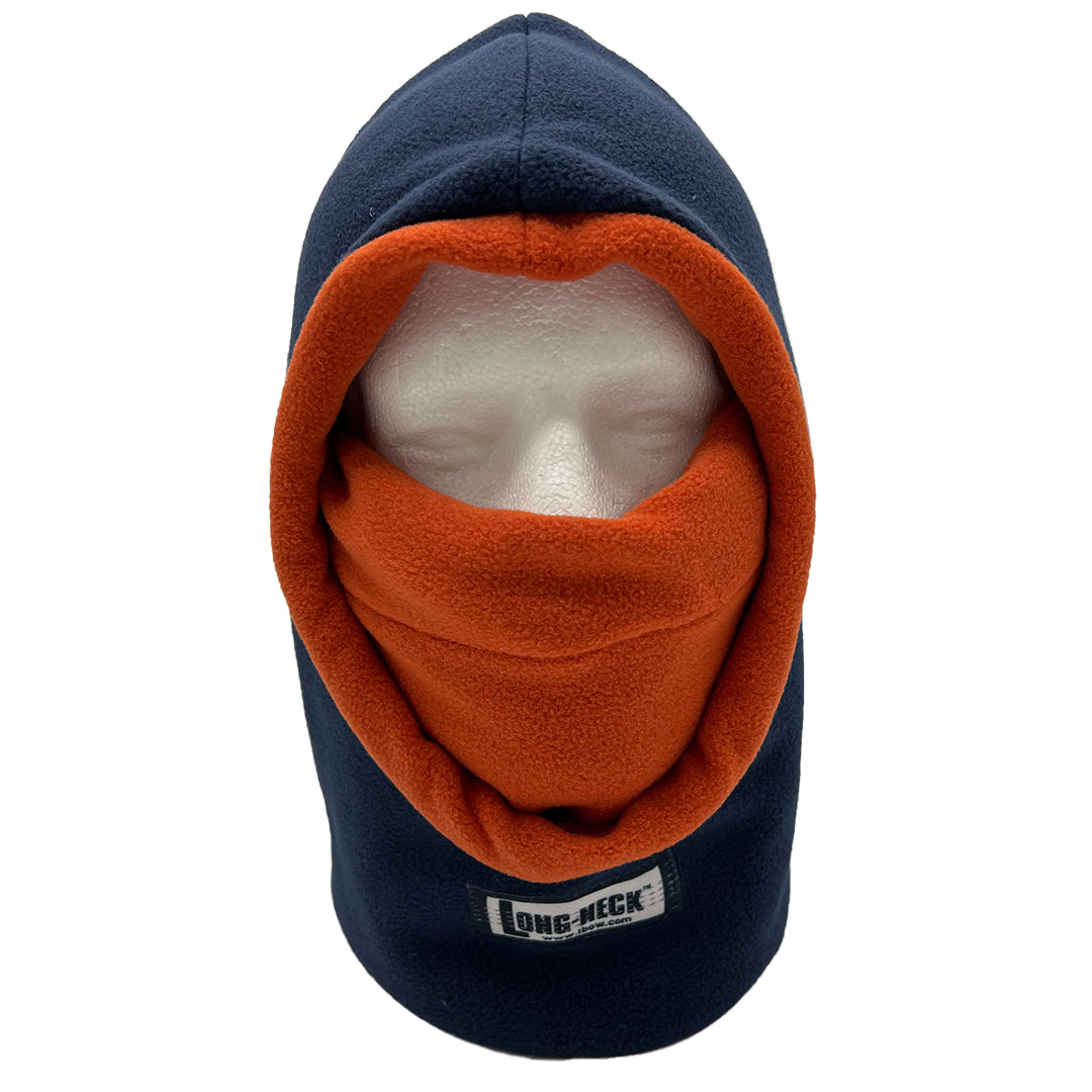 Navy Blue and Orange Long Neck