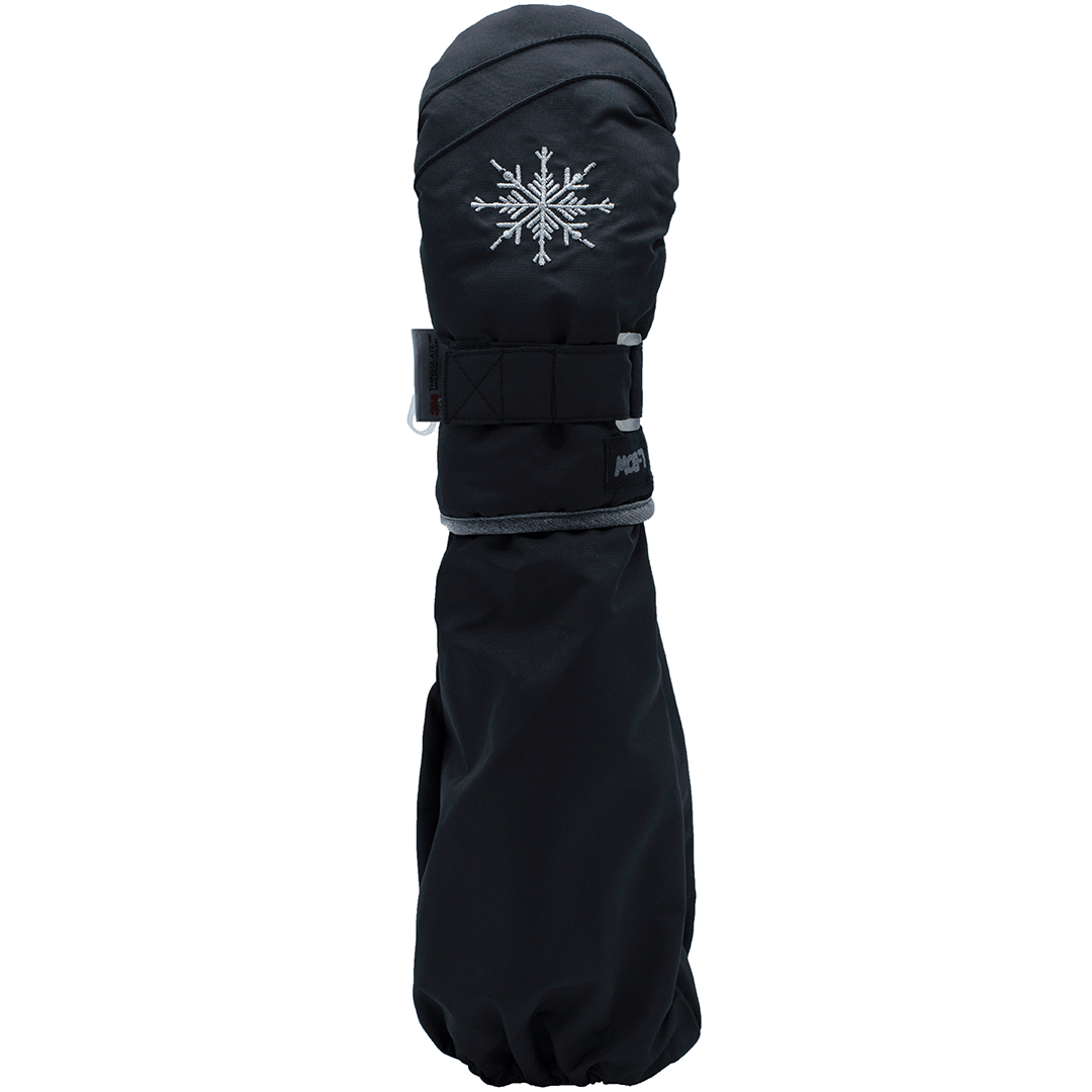 Silver Snowflake Mitten